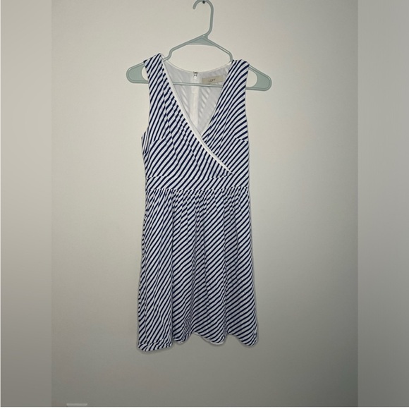 LOFT Dresses & Skirts - Loft - Blue and White Striped Dress - Size 0